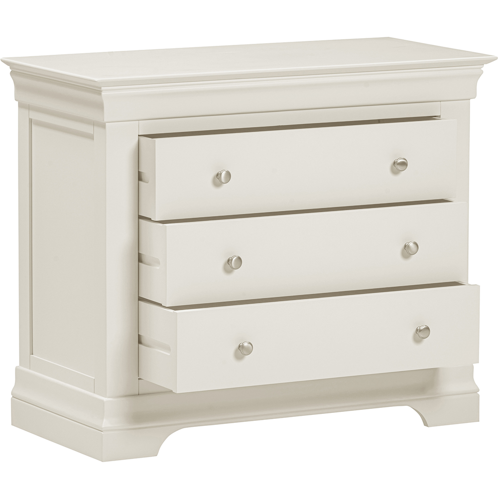 Seconique Bordeaux 3 Drawer Ivory Storage Chest Image 3