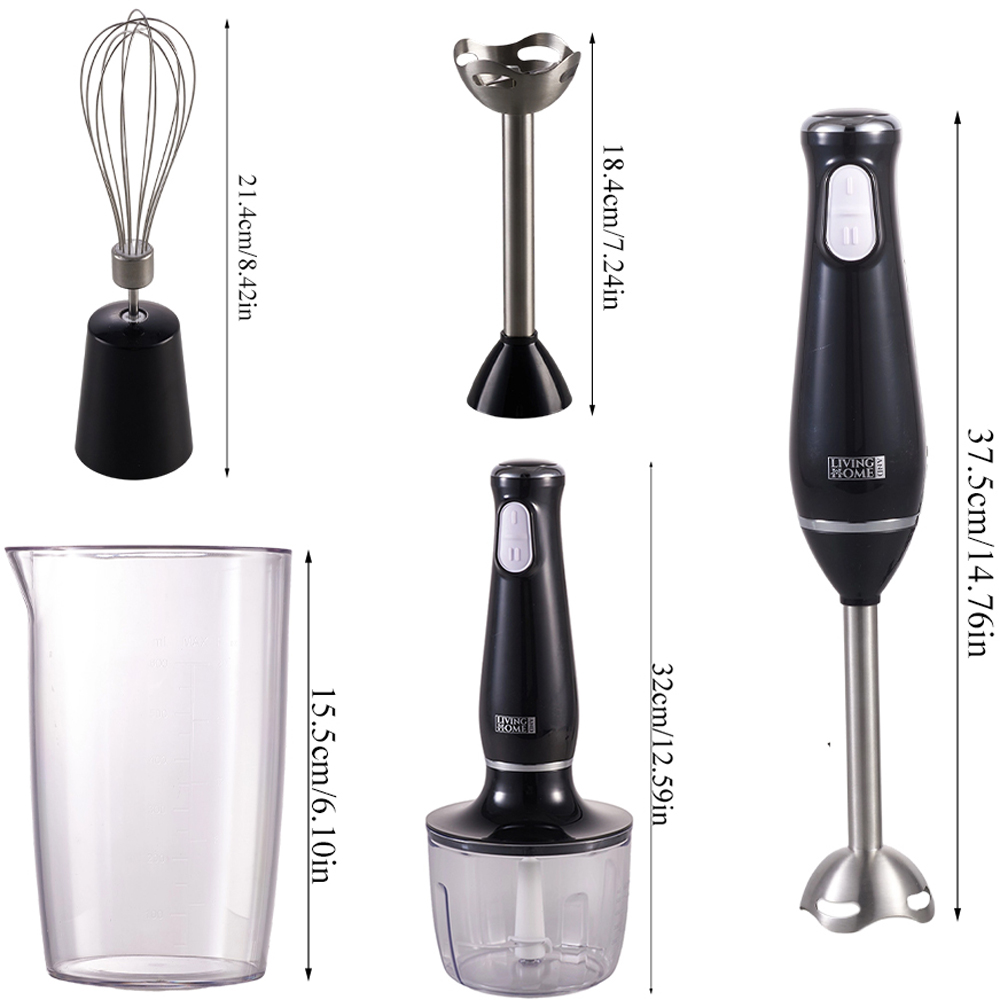 Living and Home 4 in 1 304 Stainless Steel Hand Blender Set 800W Image 9