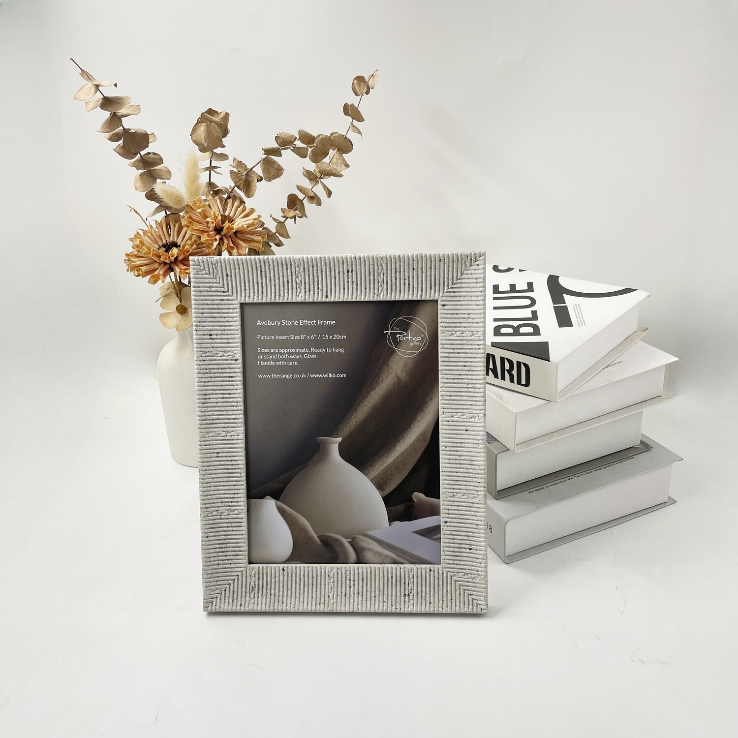 Avebury Stone Effect Photo Frame Neutral 8x6in Image 4