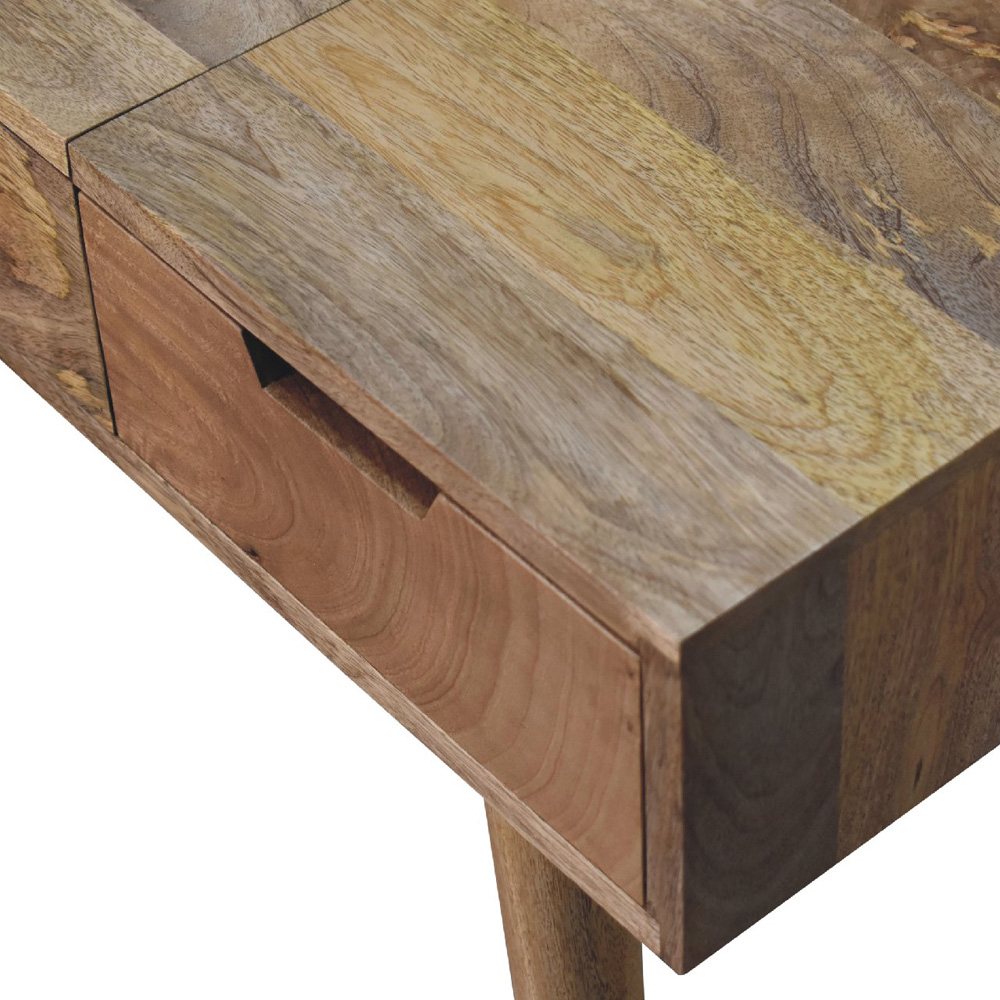 Artisan Furniture Beige 2 Drawer Solid Wood Oak Dressing Table Image 5