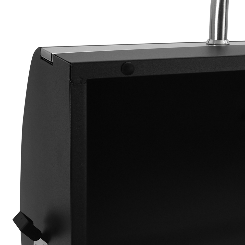 Living and Home Carbon Black Charcoal Grill Trolley Image 4