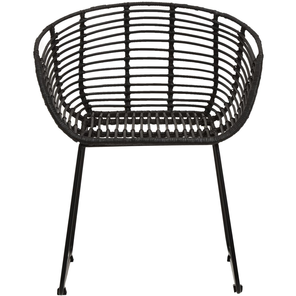 Interiors by Premier Lagom Black Rattan Round Chair Image 9
