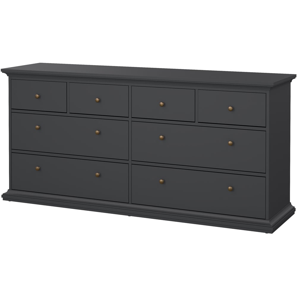 Florence Paris 8 Drawer Matt Grey Chest of Drawers Image 3