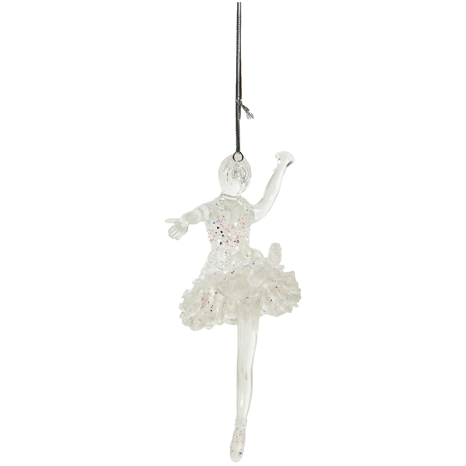 Hanging Glitter Ballerina Decoration - Silver Image 4