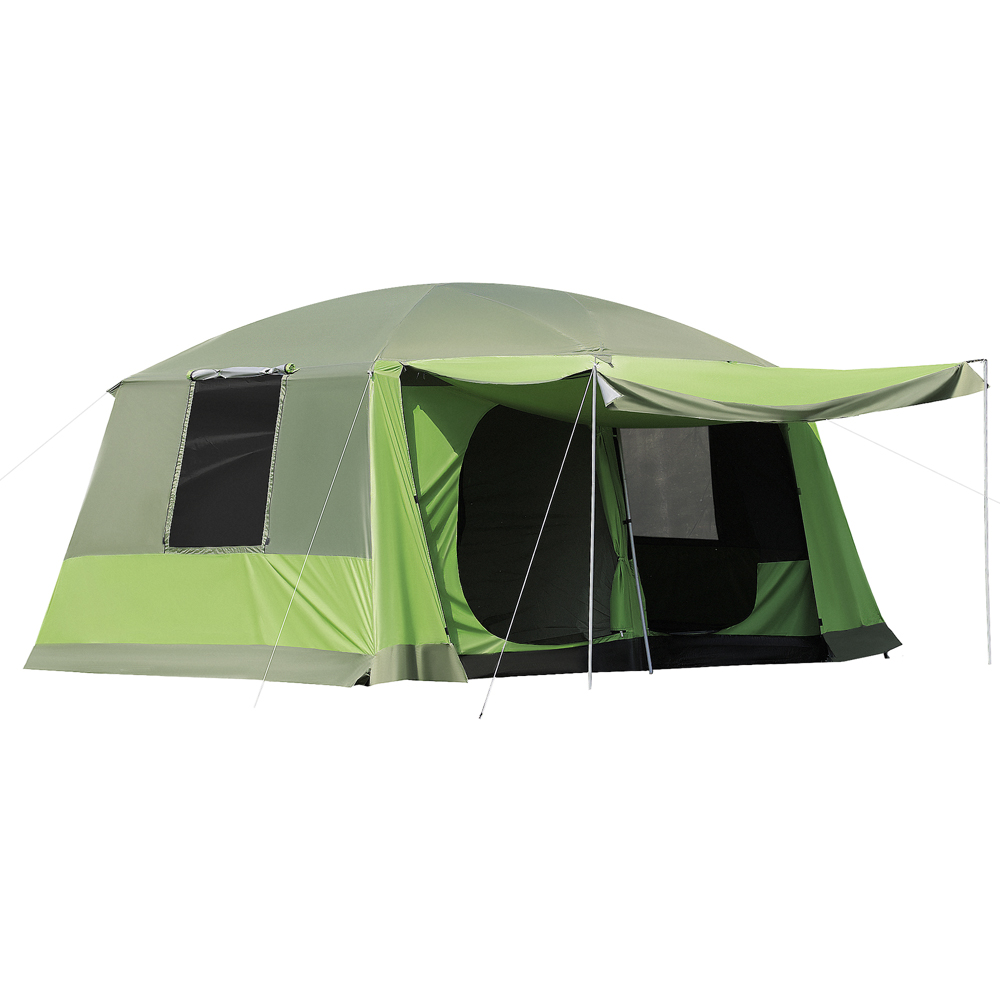 Outsunny 4 to 8 Person 2 Room Dome Camping Tent with Porch Image 3