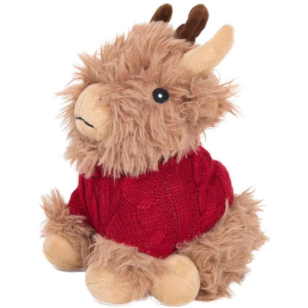 Festive Highland Cow Shaped Doorstop Image 4