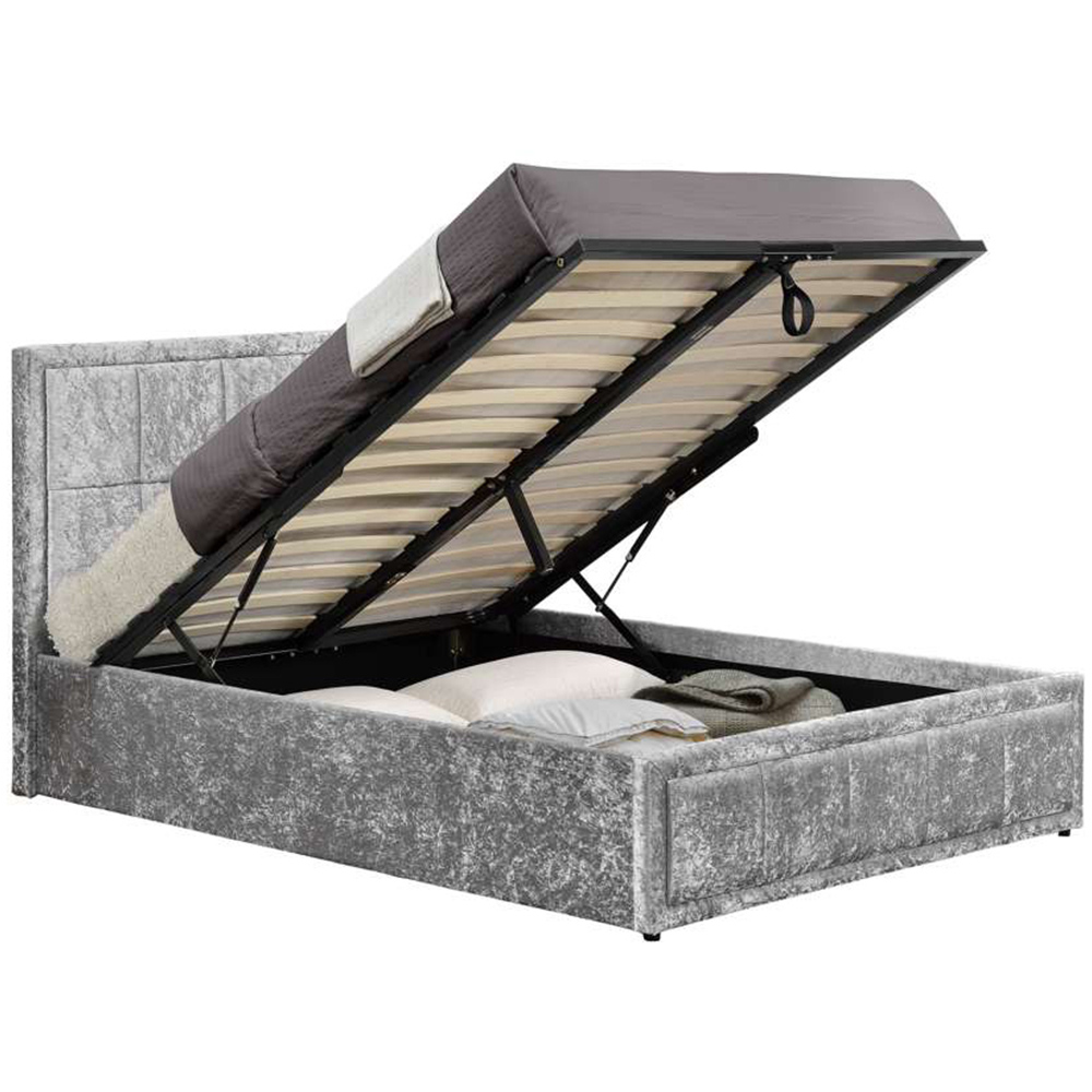Hannover King Size Grey Ottoman Bed Frame Image 3
