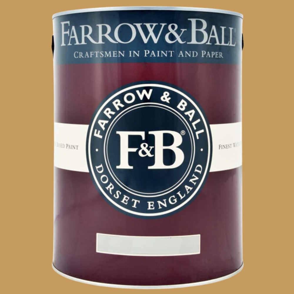 Farrow & Ball Interior Wood and Metal 66 India Yellow Flat Eggshell Paint 5L Image 2