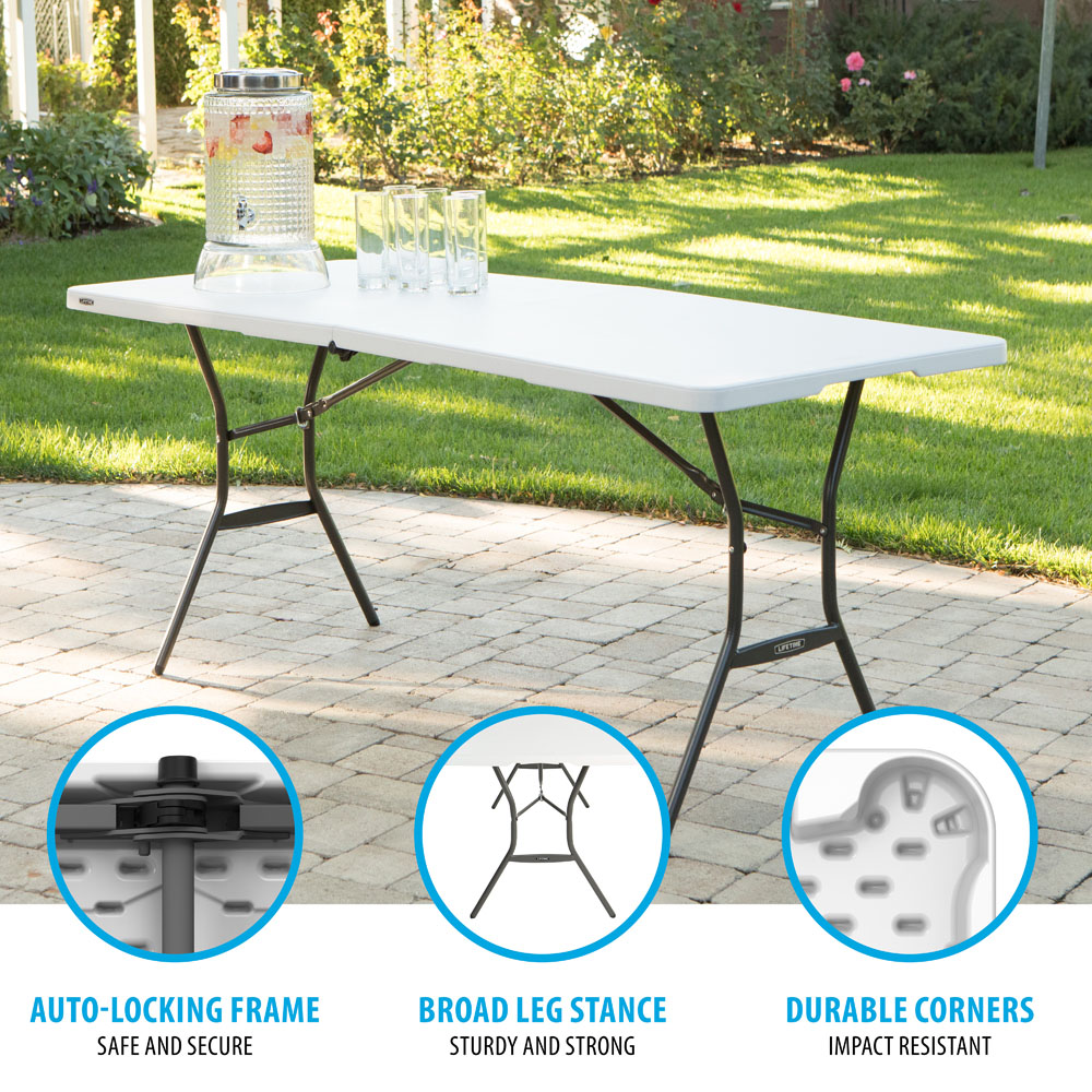 Lifetime Products Fold In Half Light Commercial Table Image 5