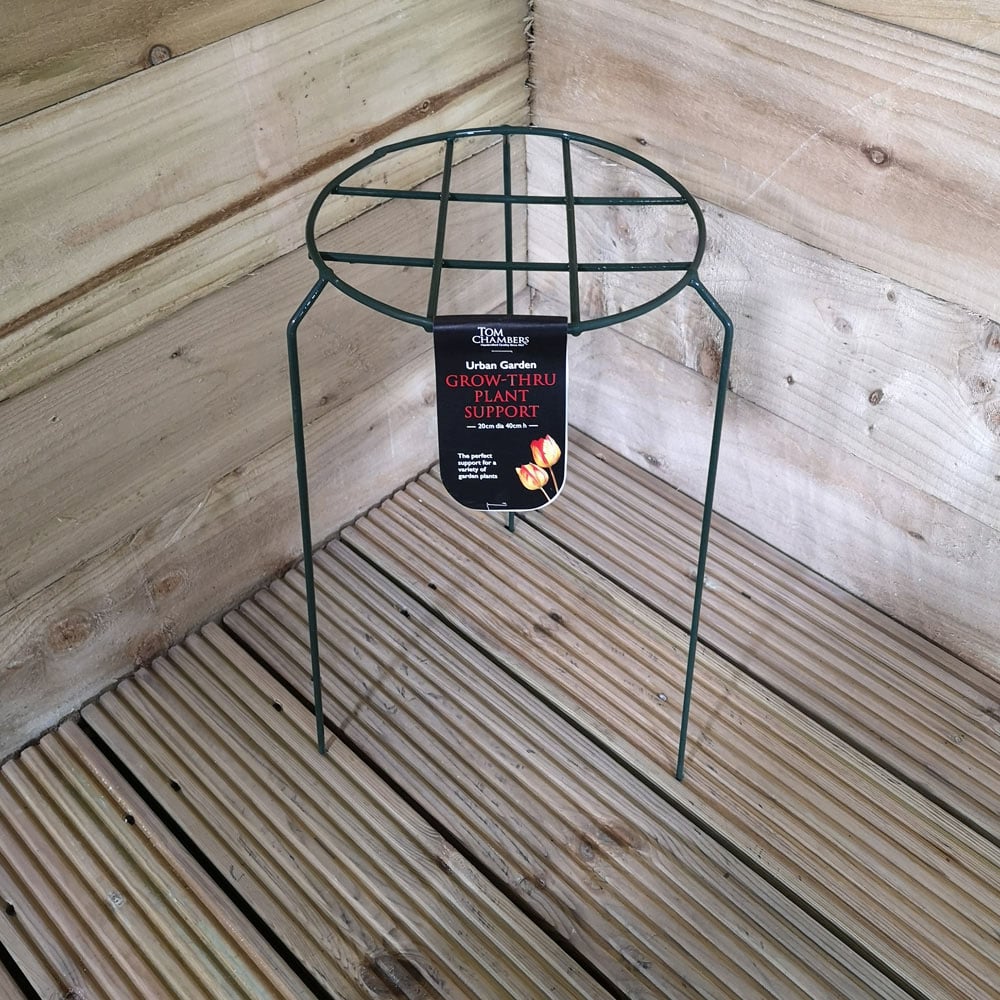 Samuel Alexander Tom Chambers Urban Dark Green Metal Herbaceous Garden Plant Support 3 Pack Image 4