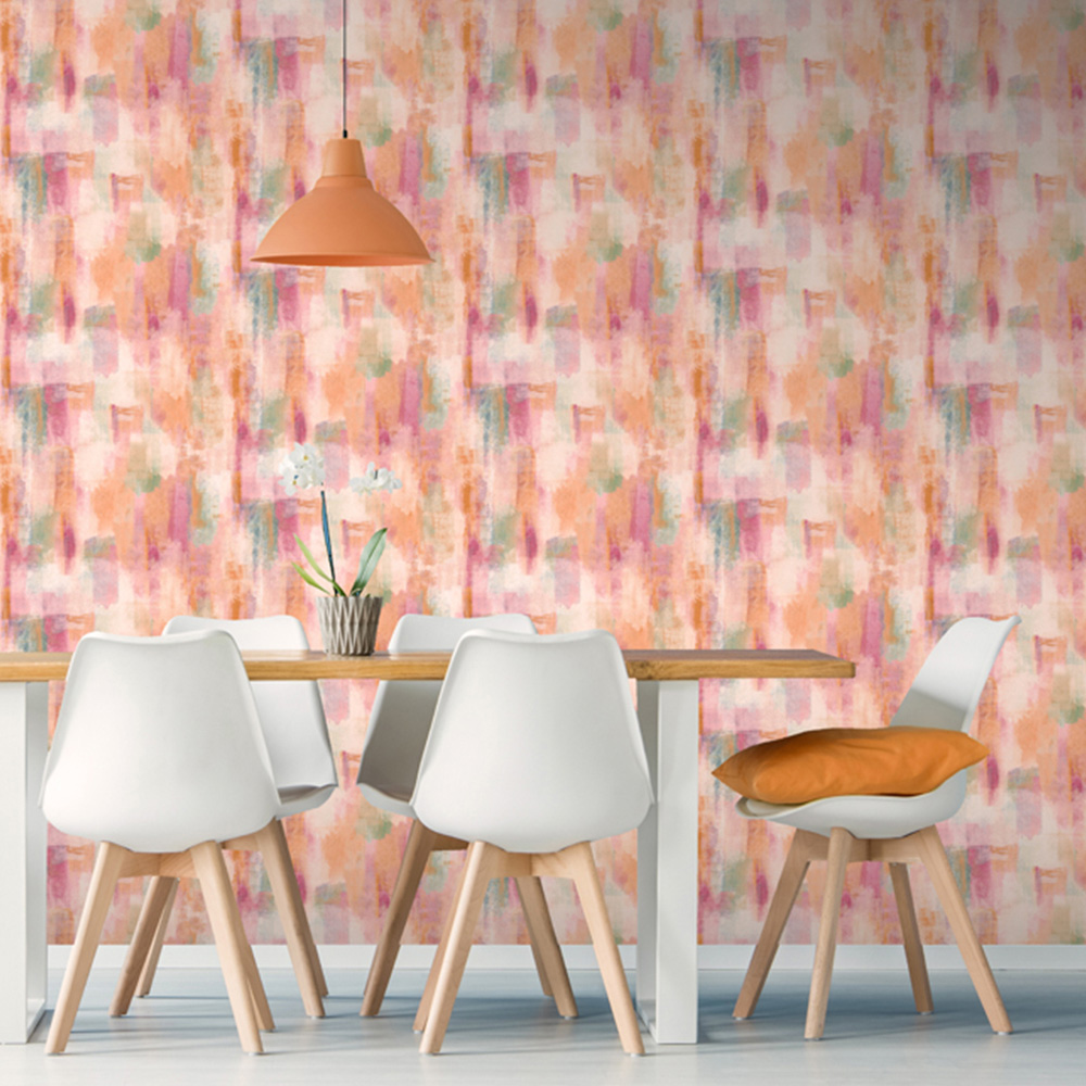 Arthouse Painterly Pattern Multicolour Wallpaper Image 4