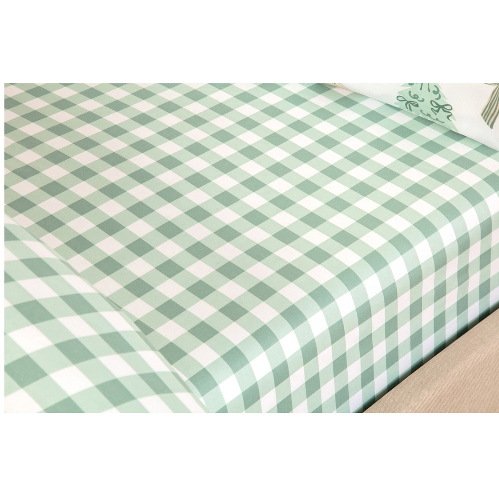 Christmas Tree Bows Bedding Set Sage Single Image 3