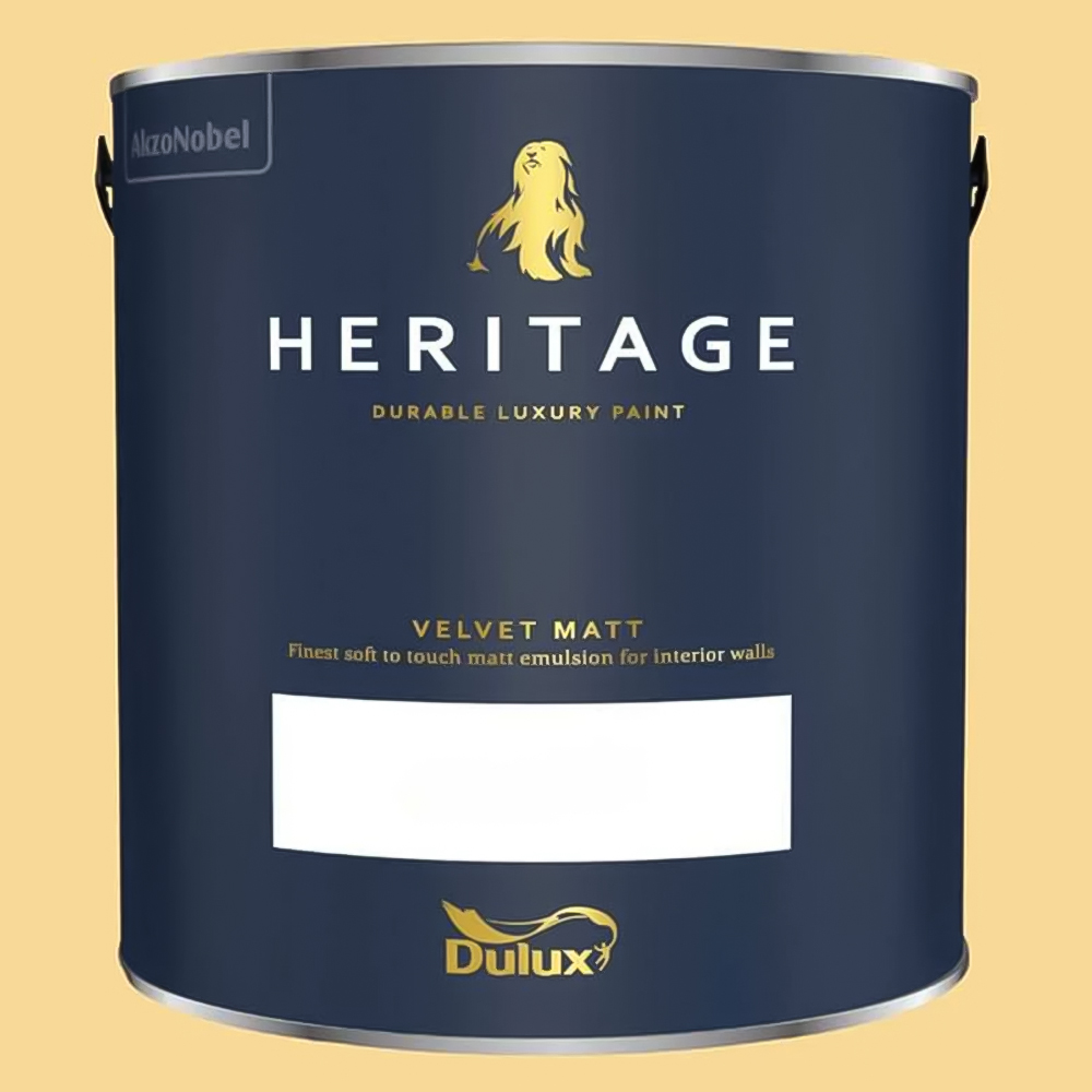 Dulux Heritage Walls and Ceilings Butter Cup Velvet Matt Emulsion Paint 2.5L Image 2