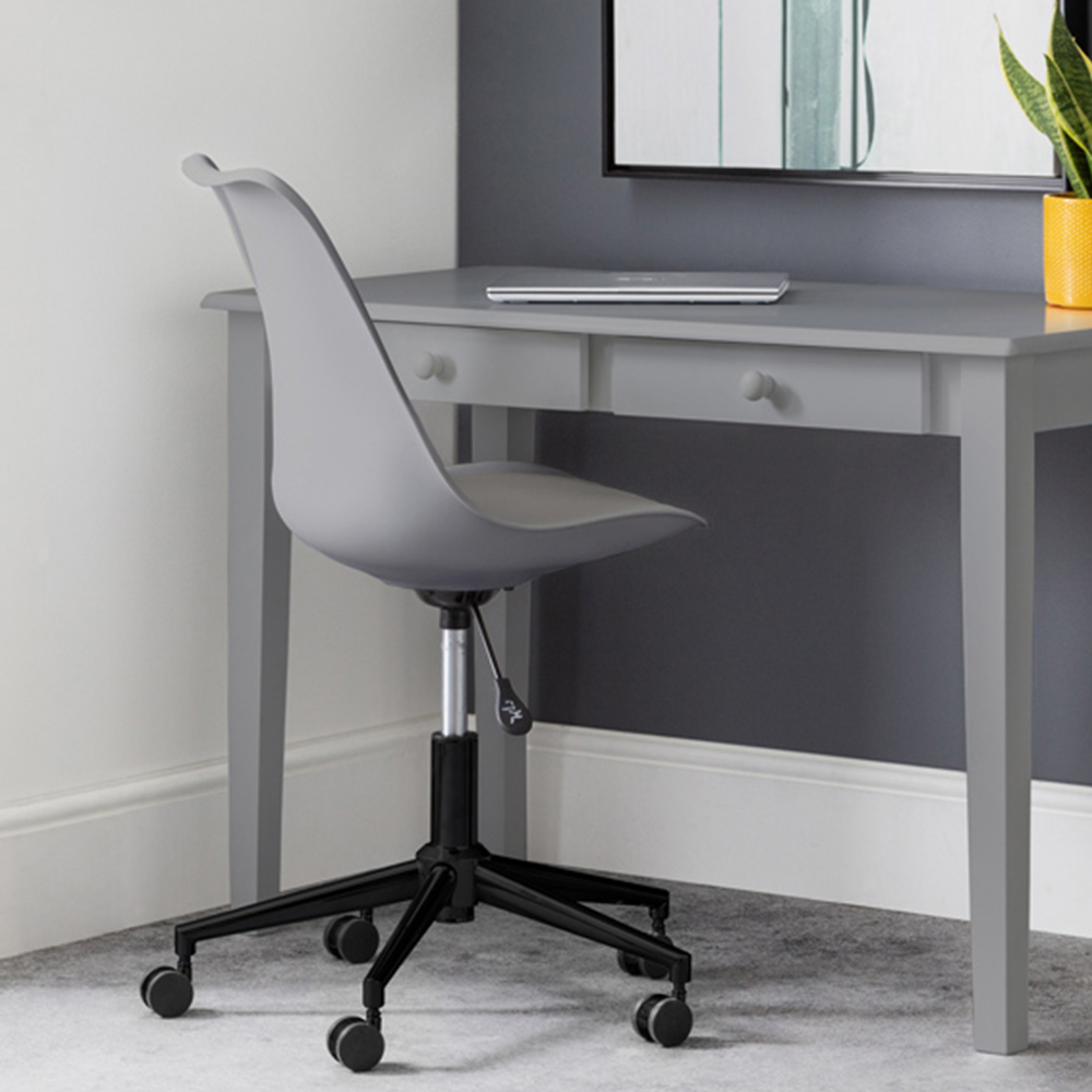 Julian Bowen Erika Grey and Black PU Swivel Office Chair Image 6