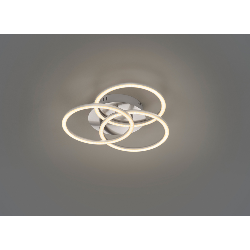 TRIO Circle Matt Nickel LED Ceiling Light Image 3