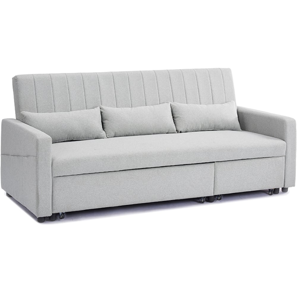Home Detail Devon Double Sleeper Grey Linen Pull Out Sofa Bed Image 2