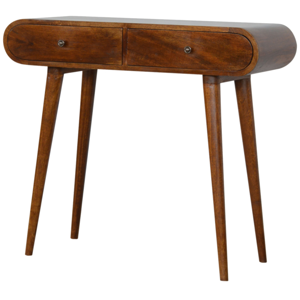 Artisan Furniture London Chestnut 2 Drawer Solid Wood Console Table Image 3