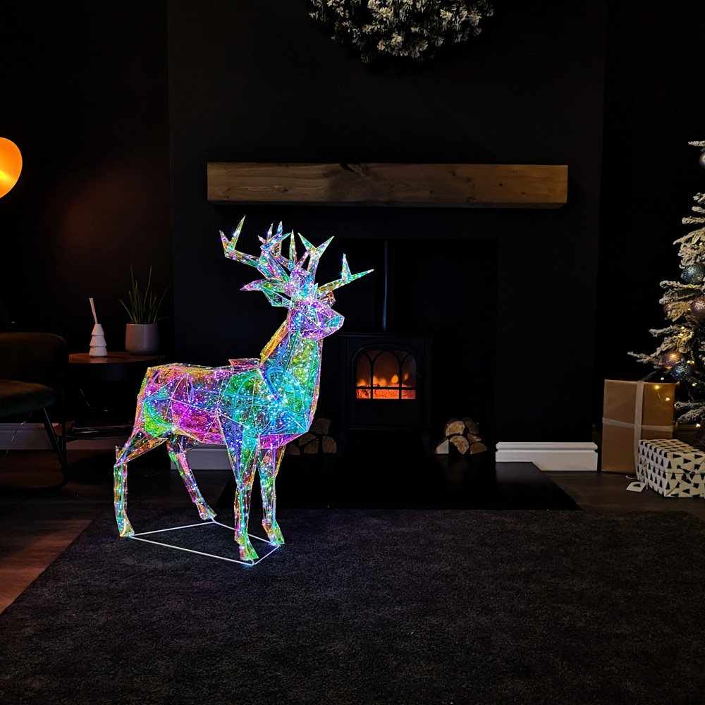 Samuel Alexander 500 White LED Stag Christmas Decoration 3ft Image 4