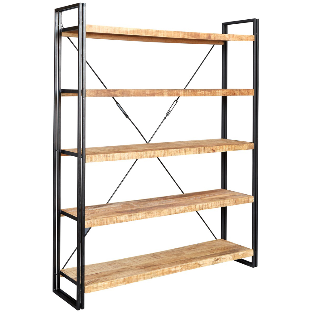 Brooklyn Carnaby 5 Shelf Industrial Large Open Bookcase Image 2
