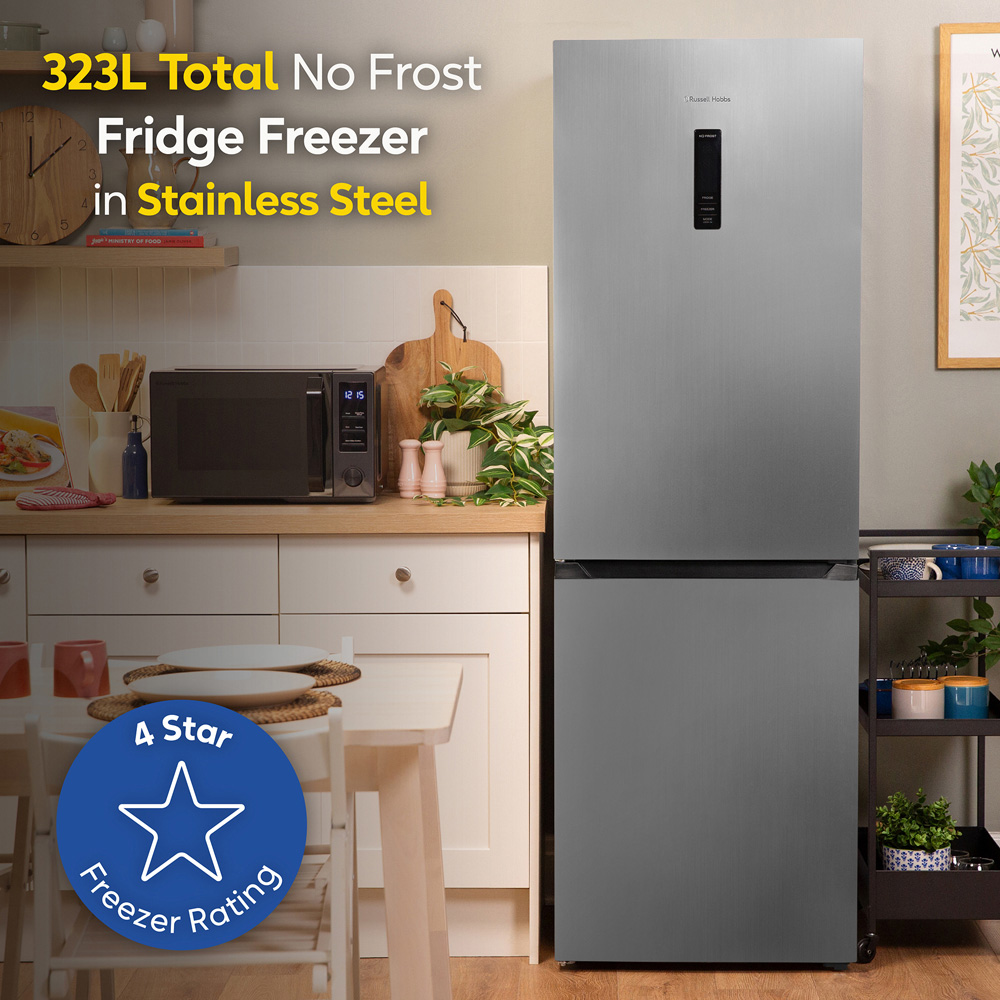 Russell Hobbs RH184FF602C1SS Stainless Steel 60/40 Split Total No Frost 323L Fridge Freezer Image 6