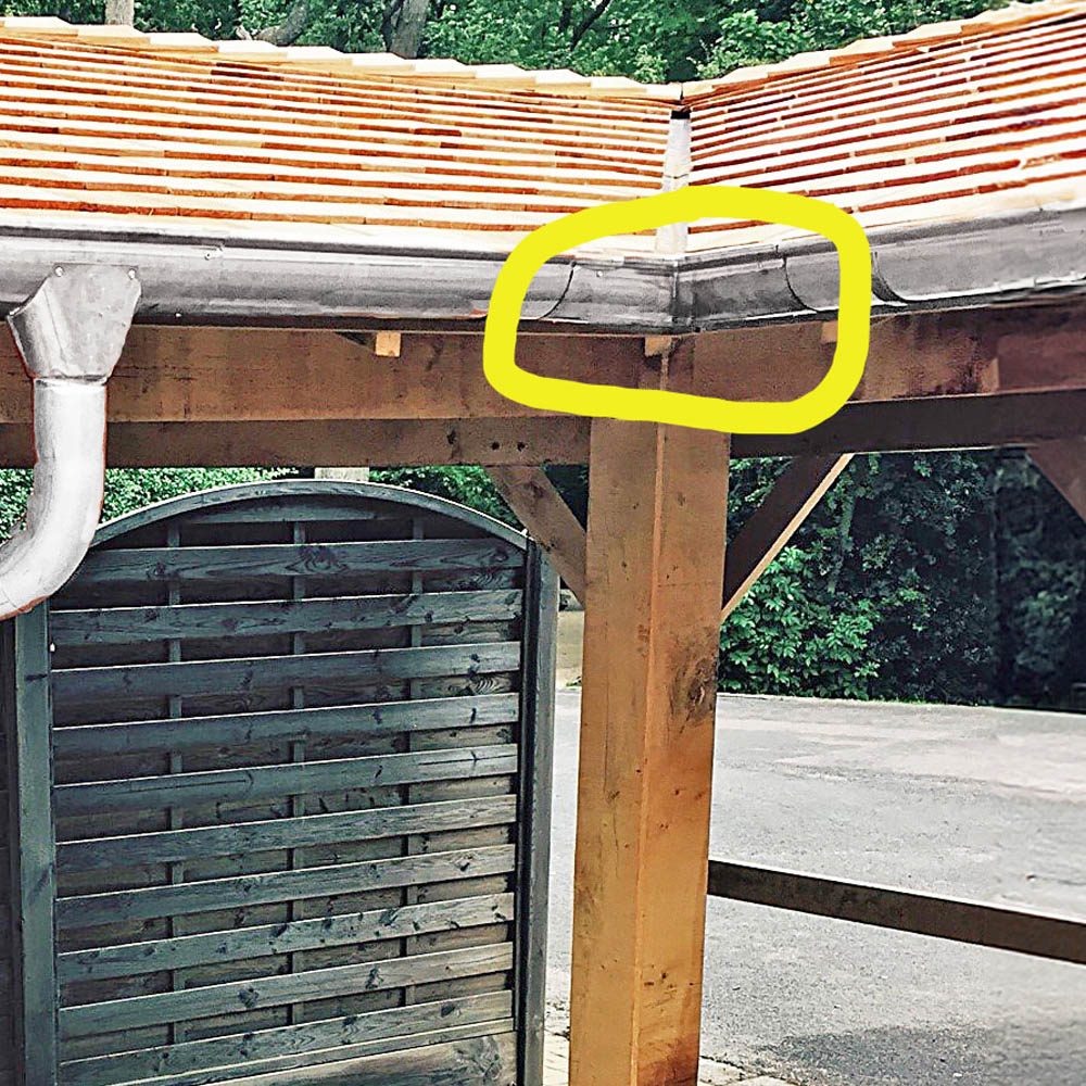 Metal Gutta Half Round 90 Degree Stainless Zinc Internal Corner Image 2