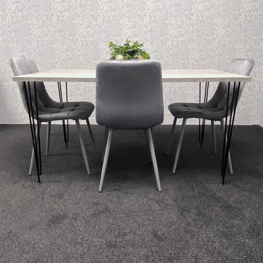 Kosy Koala 4 Seater Grey Dining Table Set Image 6