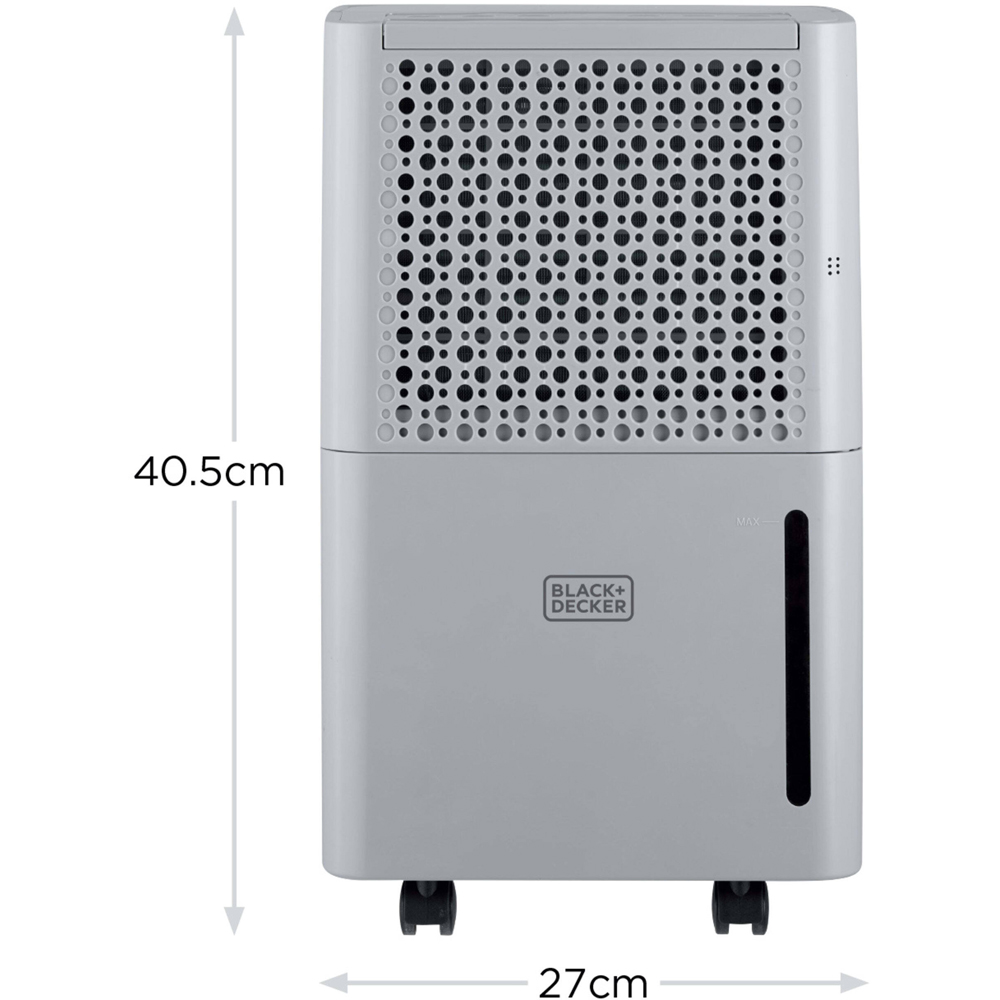 Black+Decker 12L Dehumidifier with 24H Timer and 2.1L Water Tank Image 9