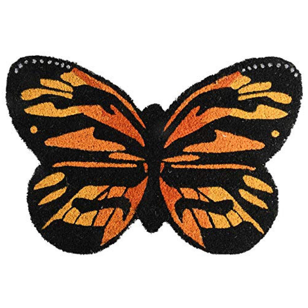 Fallen Fruits Multicolour Coir Butterfly Door Mat Image