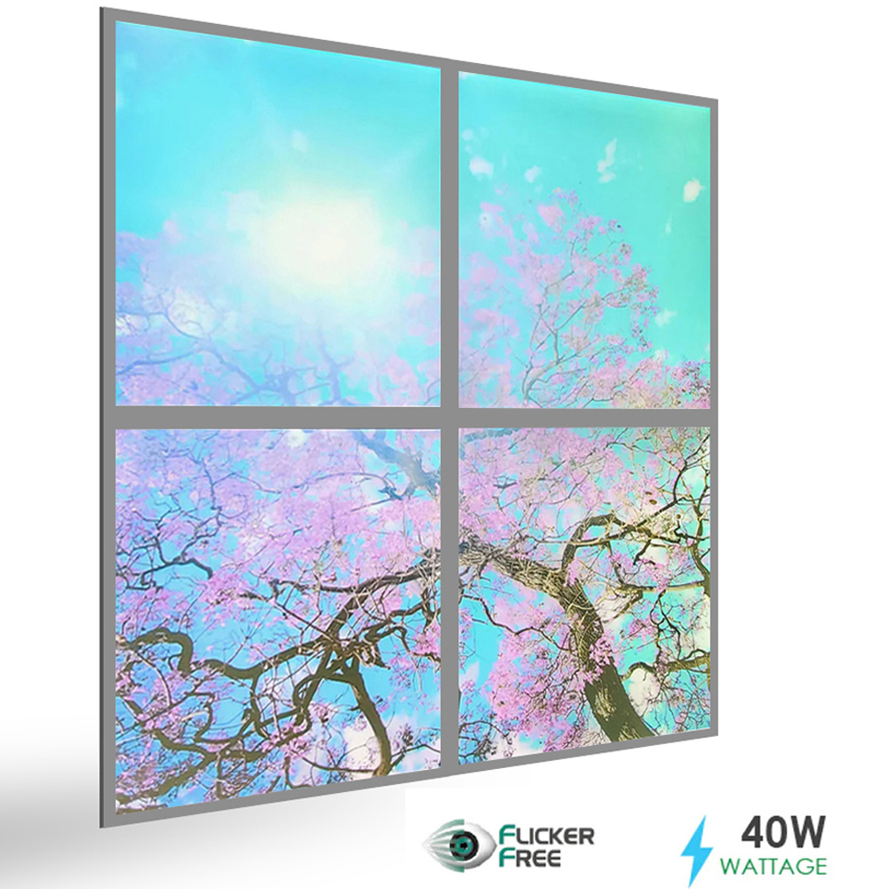 ENER-J 4 Pack LED Sky Cloud and Cherry Blossom Trees Panel 60 x 60cm Image 6