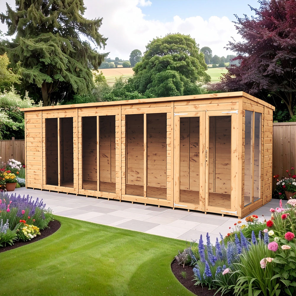 Empire Sheds 18 x 6ft Double Door Tongue and Groove Pent Summerhouse Image 2