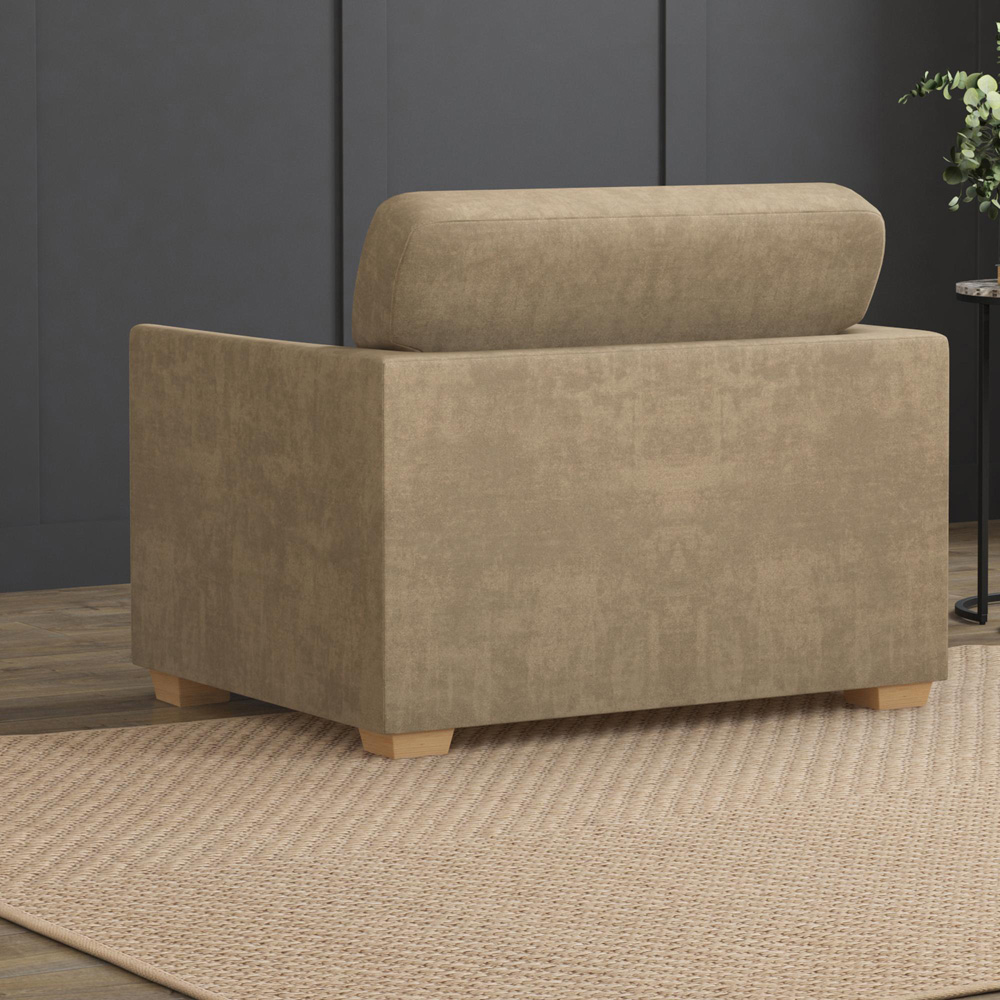 Modo Mink Plush Velvet Fixed Back Armchair Image 8