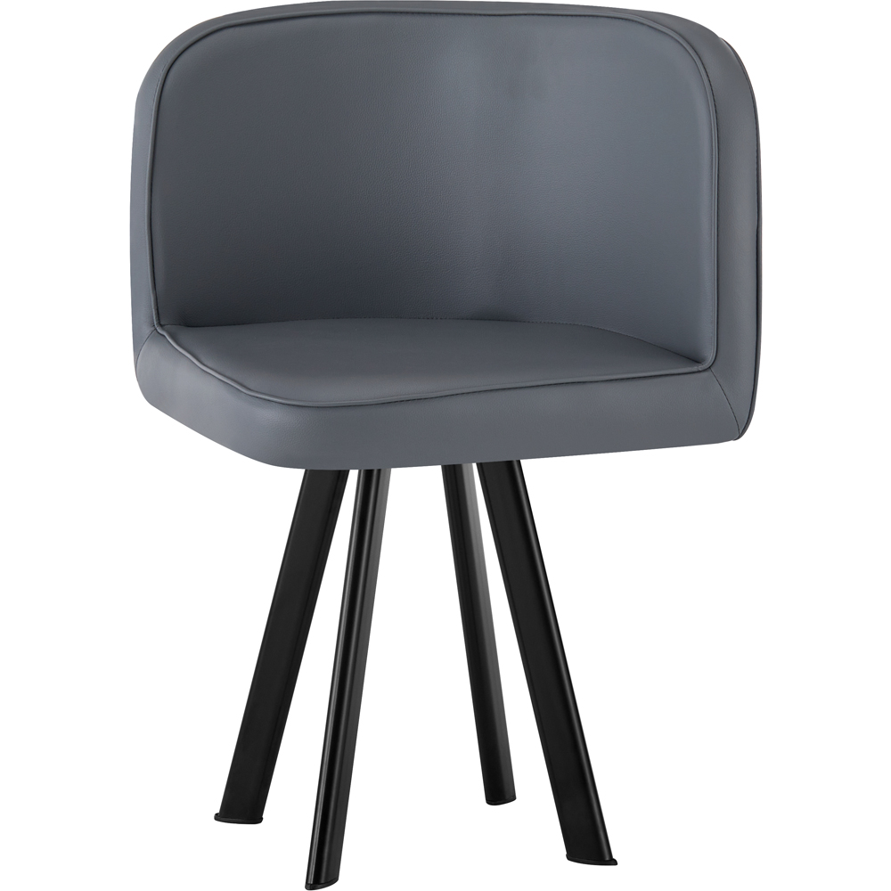 Comfy Living 6 Seater Dining Set Black and Grey Image 4