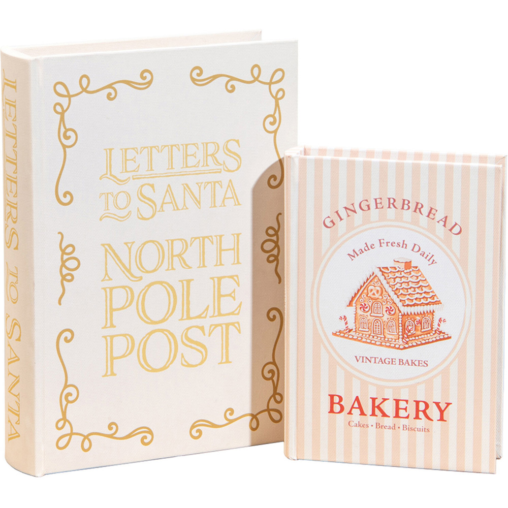 Set of 2 Gingerbread Book Boxes Image 8