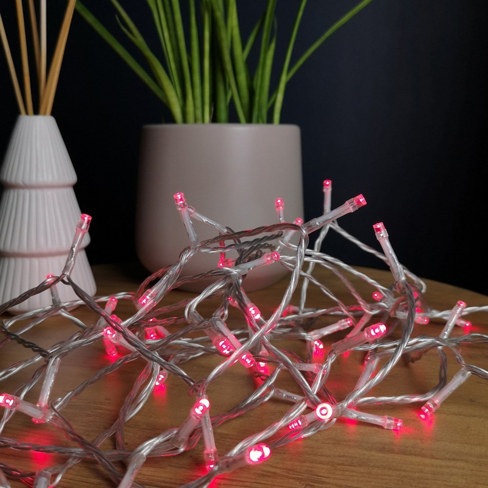 Samuel Alexander SupaBrights 200 Red LED Clear Cable Christmas String Lights 16m Image 5