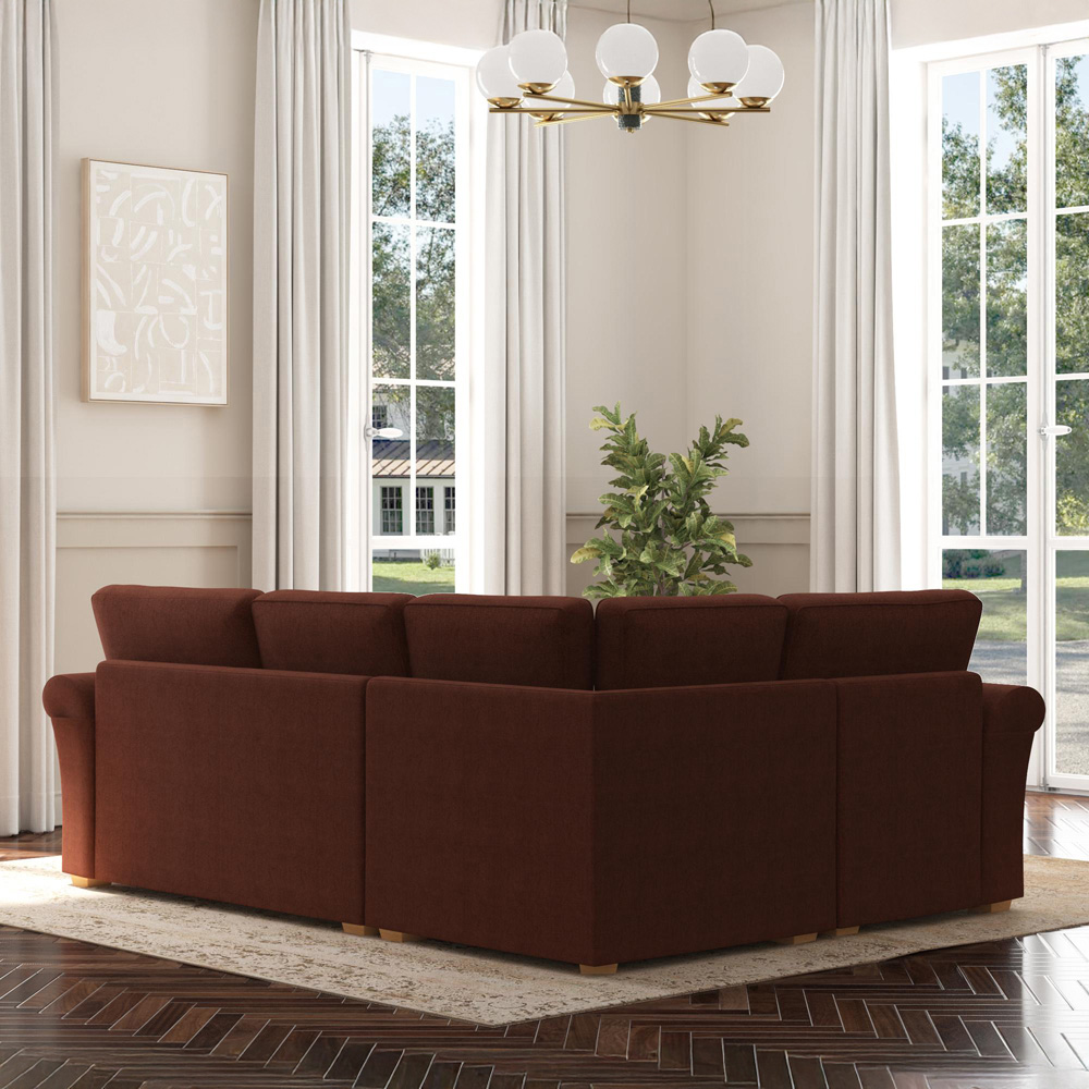 Castleacre 3 Seater Venice Brick Right Hand Fixed Back Corner Sofa Image 6