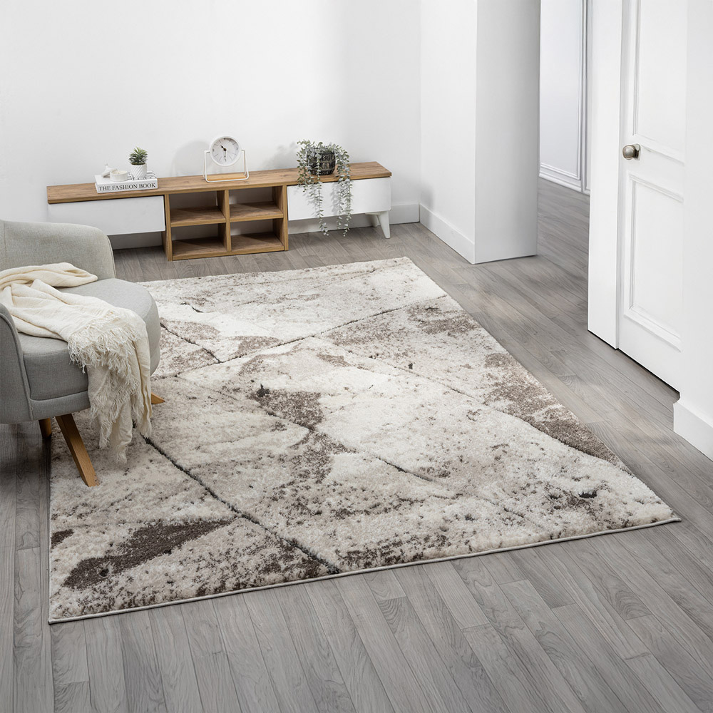 Desire Rugs Eleanor Mocha Slate Embossed Rug 200 x 290cm Image 2