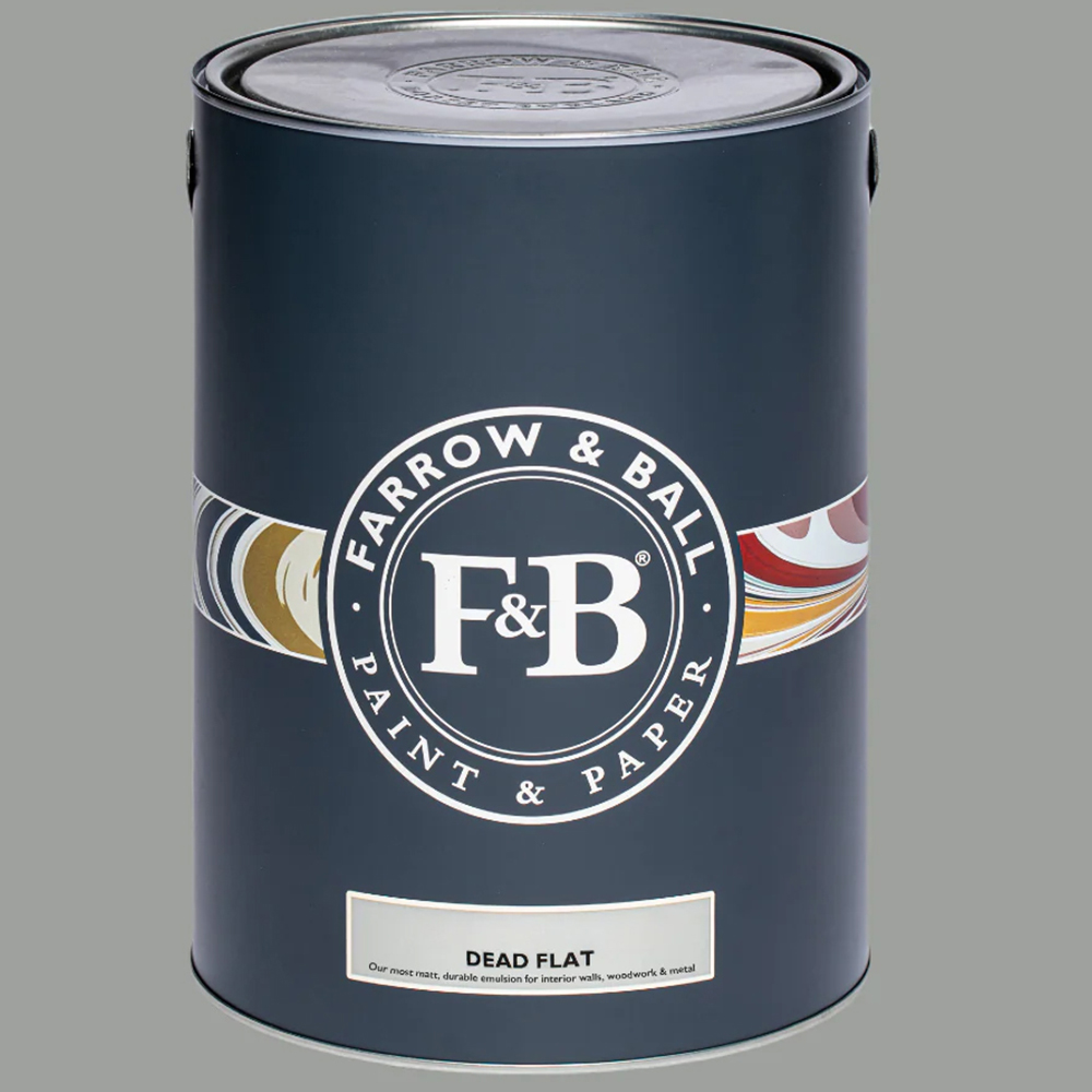 Farrow & Ball Dead Flat Manor House Gray Matt Paint 5L Image 2