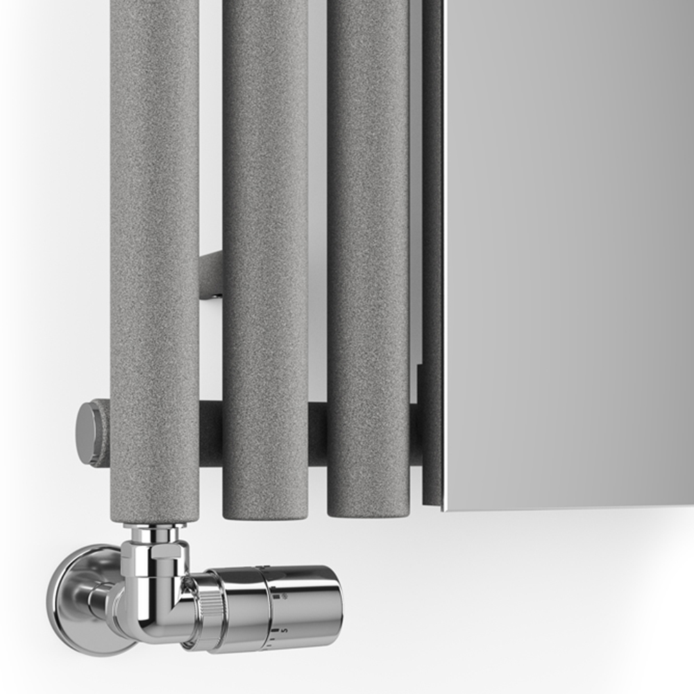 Terma Rolo Mirror 2854 BTU Salt n Pepper Radiator 1800 x 590mm Image 5
