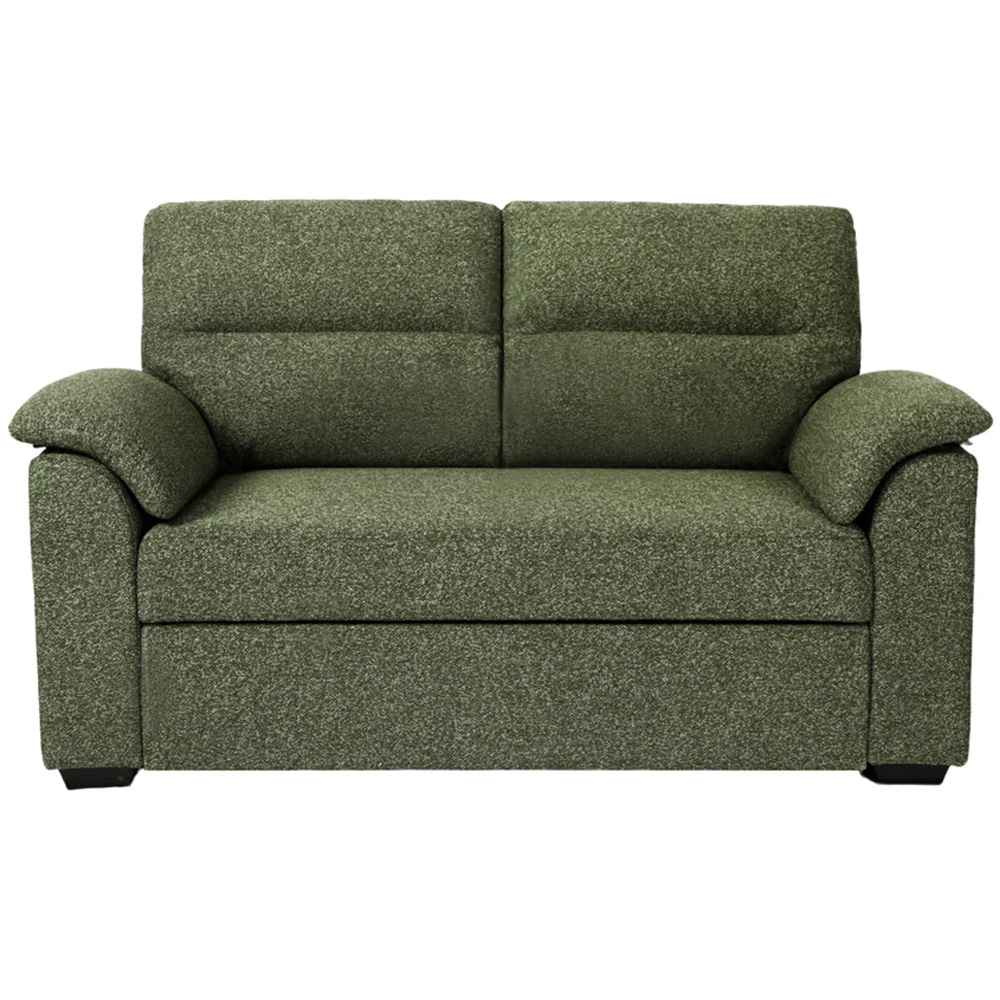 HGD Tivoli 2 Seater Luxury Boucle Green Pull out Sofa Bed | Homebase