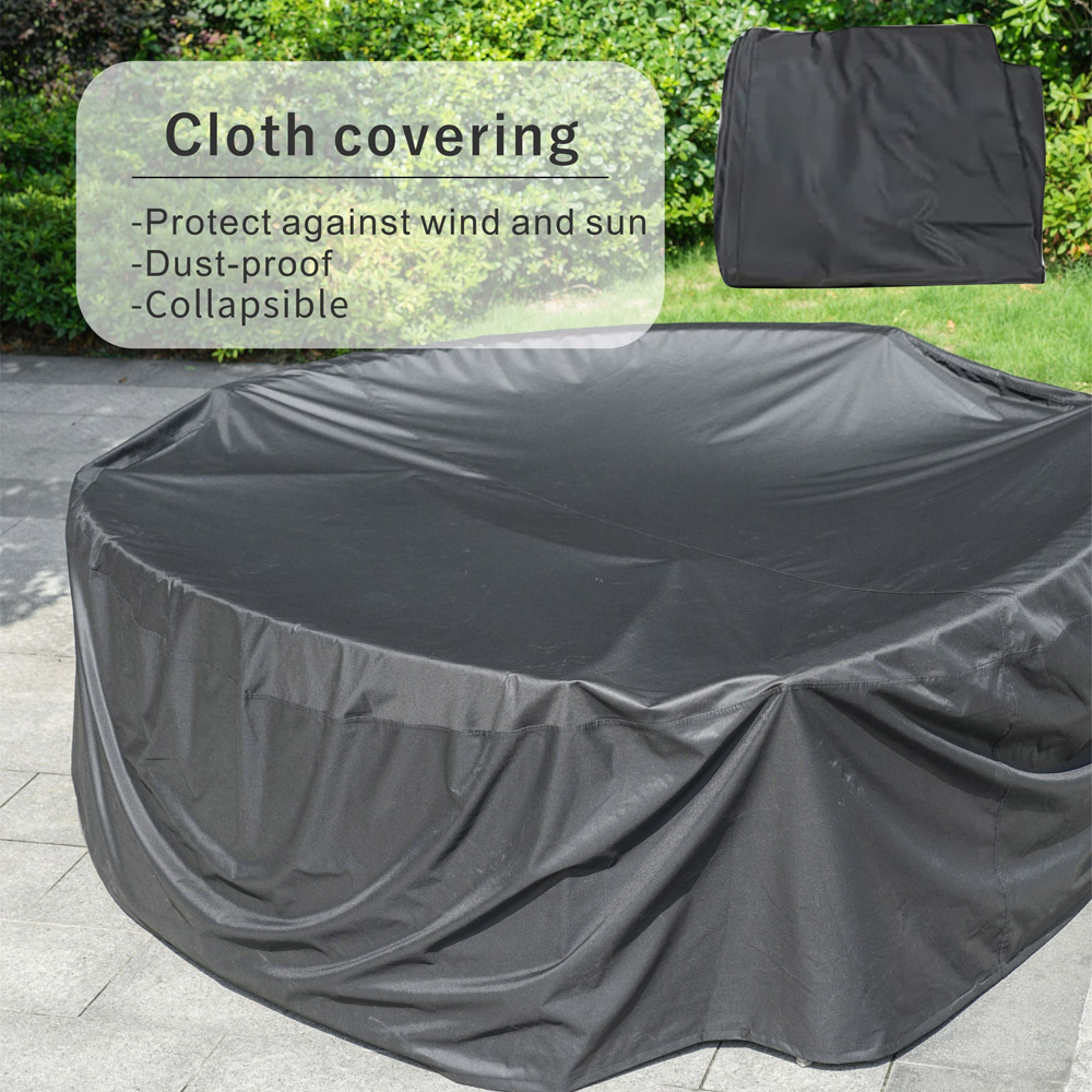 Direct Wicker 8 Seater Round Garden Furniture Cover Image 5
