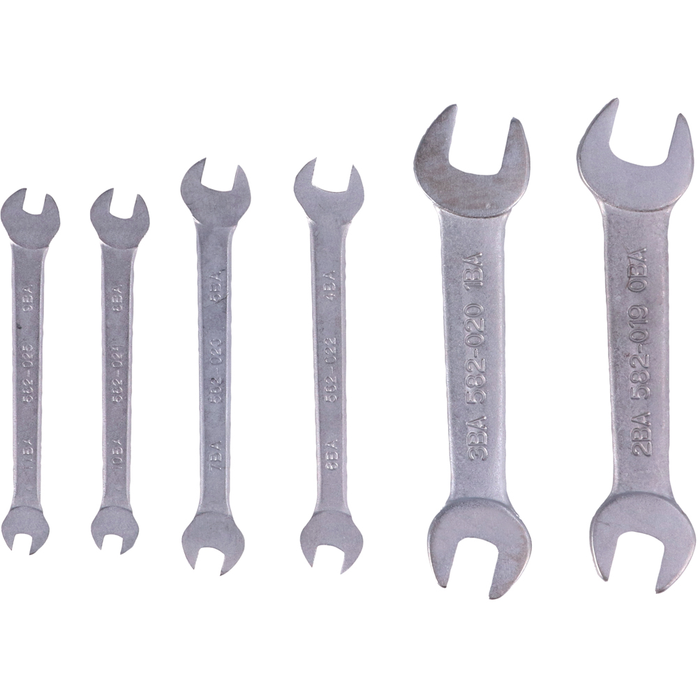 Laser 6 Piece Satin Chrome Finish Double Ended BA Spanner Set Image 2