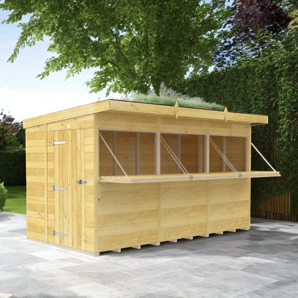 DIY Sheds 12 x 6ft Single Door Pressure Treated Tongue and Groove Timber Outdoor Bar Shed Image 6