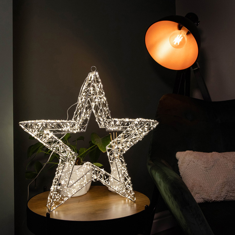 Samuel Alexander Warm White LED Dewdrop Christmas Star 50cm Image 5