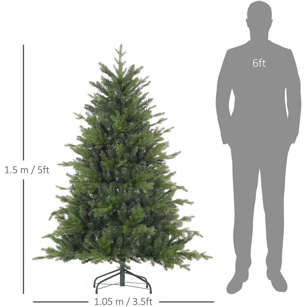 Everglow Green Artificial Christmas Tree 5ft Image 7