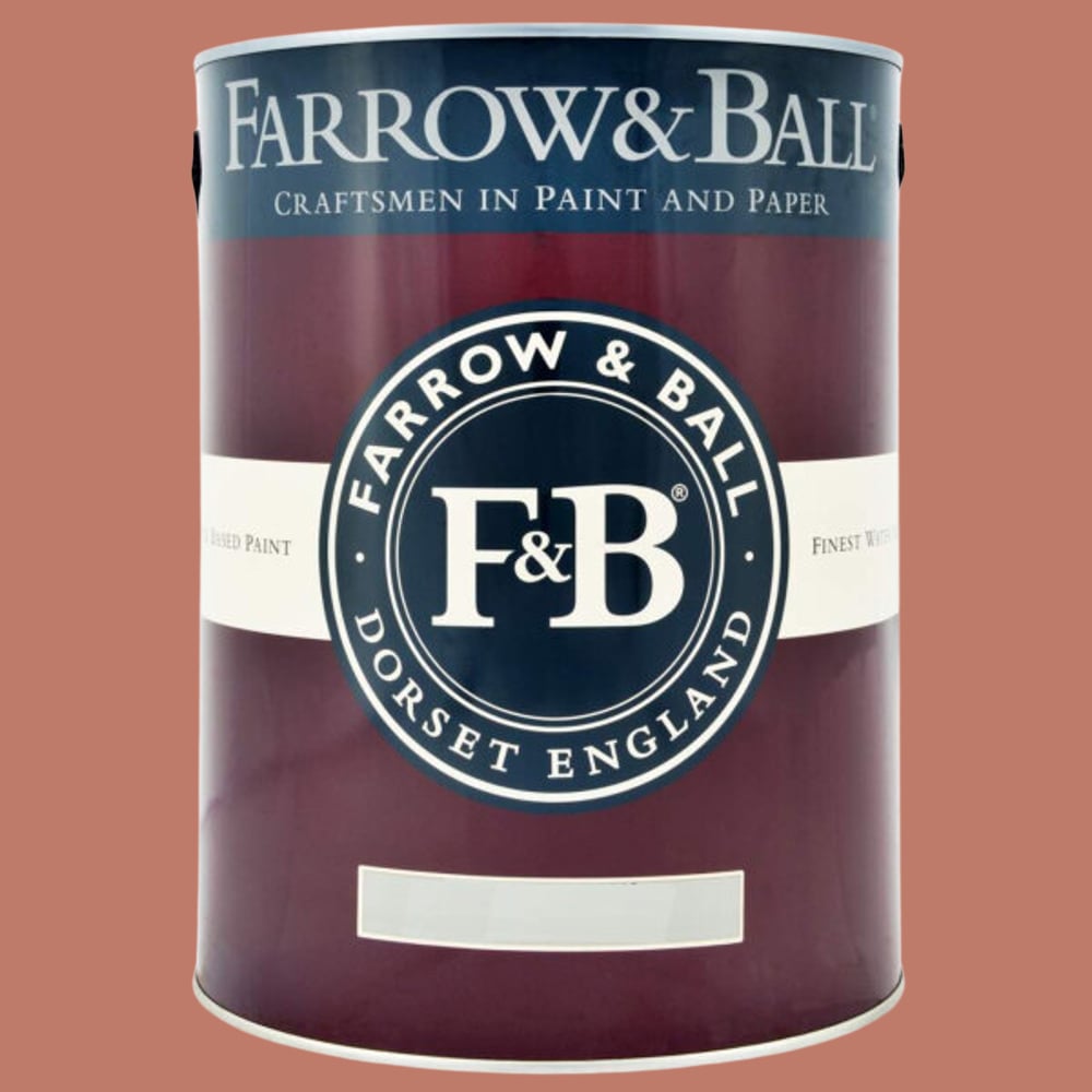 Farrow & Ball Interior Wood and Metal 64 Red Earth Flat Eggshell Paint 5L Image 2