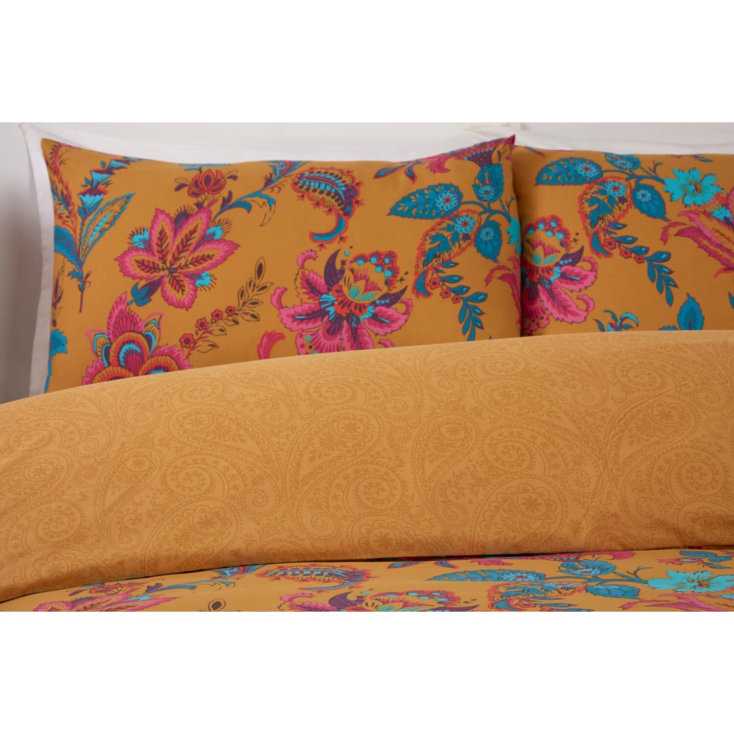 Divante Safia Duvet Cover and Pillowcase Set - Ochre / Superking Image 3