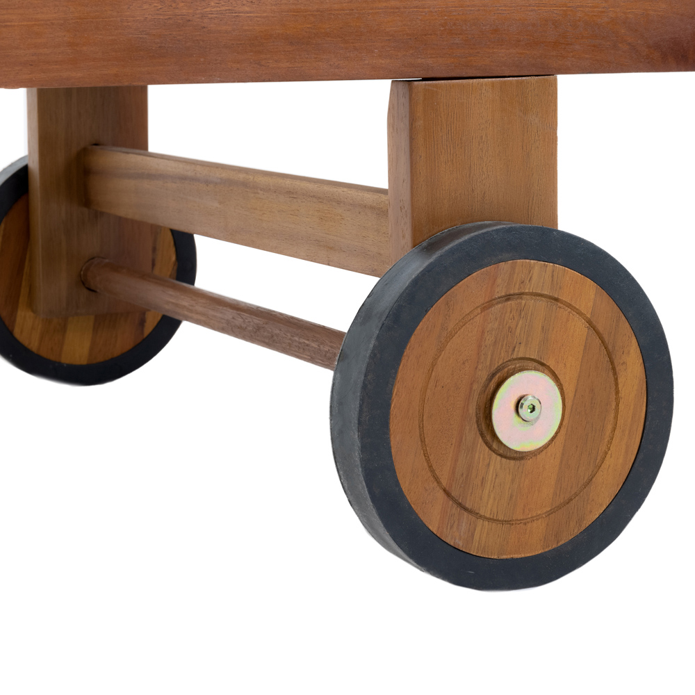 Charles Bentley Acacia Wooden Sun Lounger Image 7