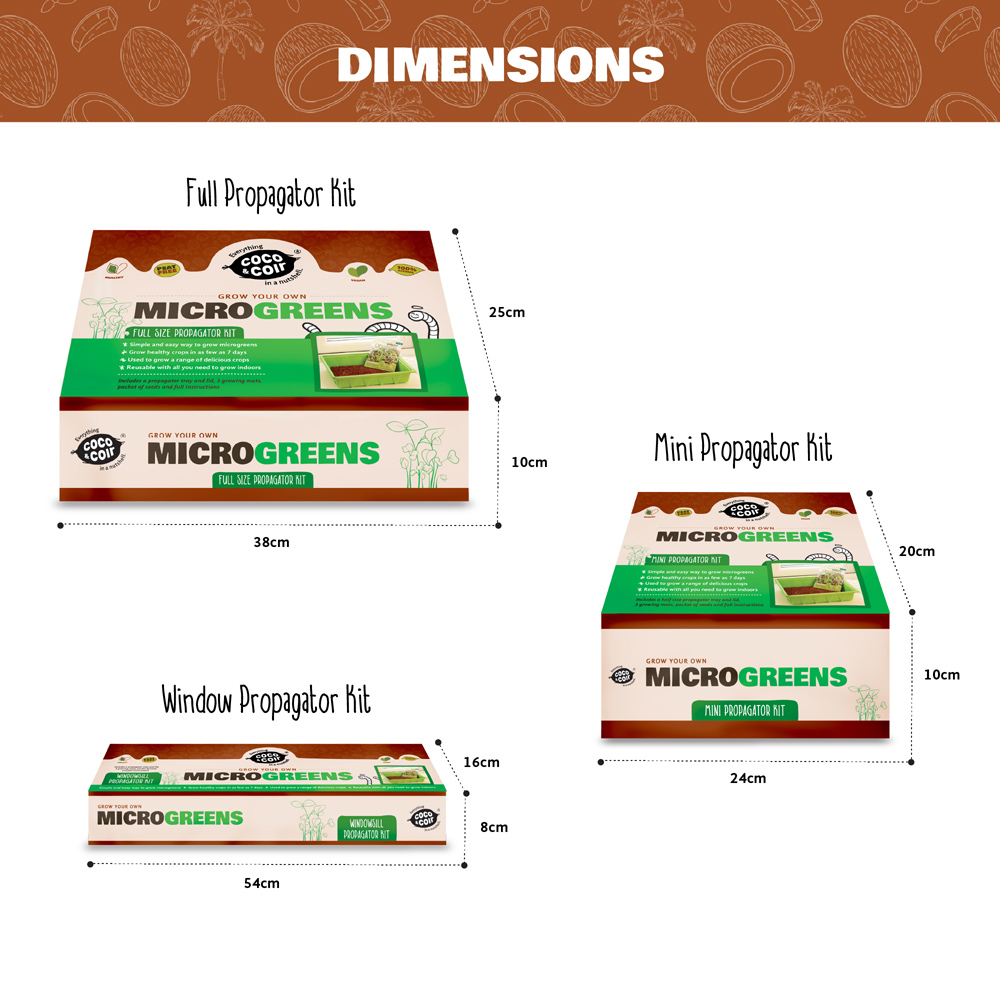 Coco & Coir Windowsill Microgreen Growing Kit Image 2
