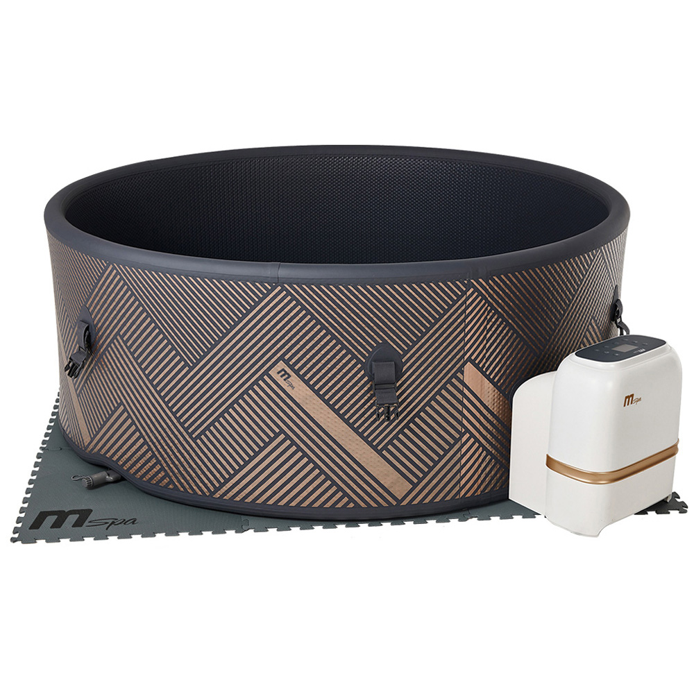 MSpa Verto Mono-Eco 6 Person Champagne Gold Geometric Pattern Inflatable Hot Tub Image 5