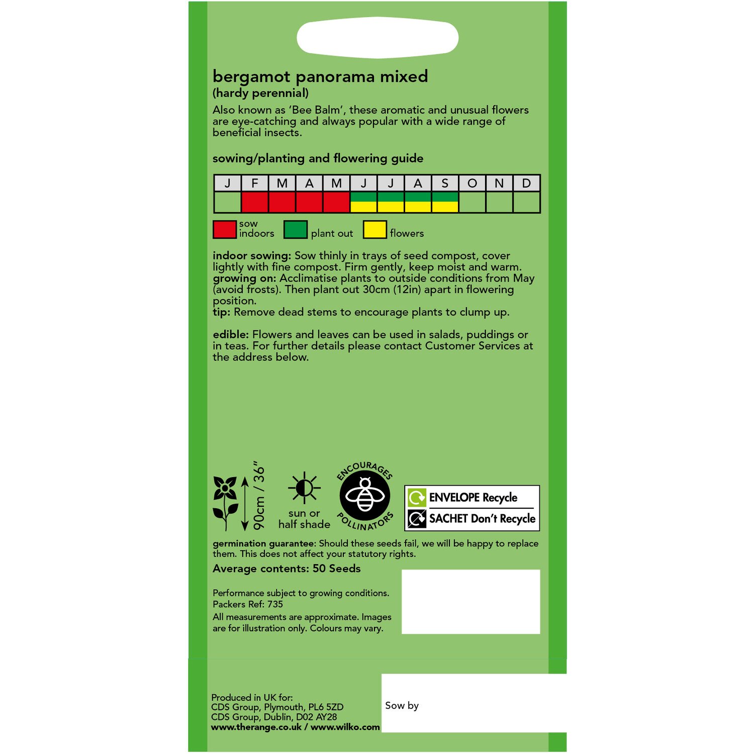 Wilko Bergamot Panorama Mixed Seeds Image 2
